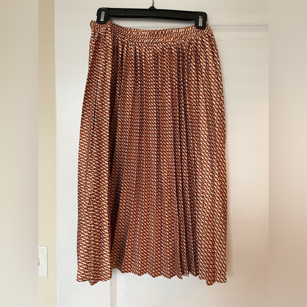 Orange Patterned Women's Skirt